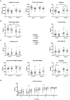 Lasting mesothalamic dopamine imbalance and altered exploratory behavior in rats after a mild neonatal hypoxic event